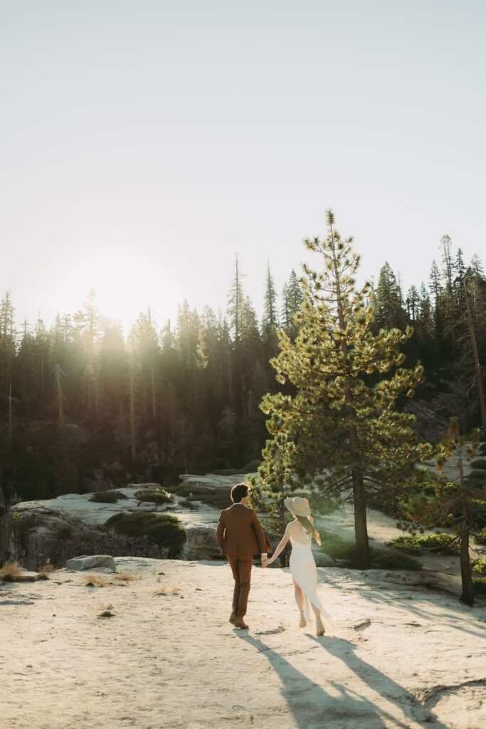 Fun gorgeous elopement in Yosemite National park california